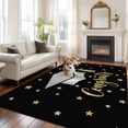 thumbnail image 2 of Large Area Rugs for Living Room Bedroom, Black Stars Graduation 5'x8' Rug Washable Carpet Runner Indoor Outdoor, Yellow White Star Modern Art Non Slip Floor Mats Rug for Kitchen, Bathroom, 2 of 8