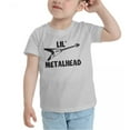 thumbnail image 3 of Lil' Metalhead Electric Guitar Music Enthusiast Cute Toddler T Shirts for Boys Girls (Gray, 3T), 3 of 5