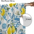 thumbnail image 5 of Lemon Kitchen Curtains,Spring Country Farmhouse Rustic Nature Fruit Leaves for Living Room Dining Room Cafe Decor Rod Pocket Window Drapes 42" W X 54" L, 5 of 6