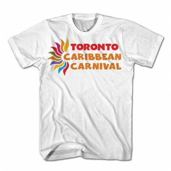 GDC-GameDevCo Ltd. TCC-95044S Toronto Caribbean Carnival Adult T-Shirt, White, Horizontal Logo S