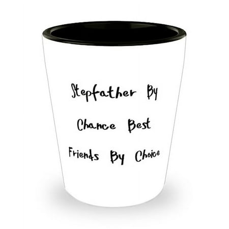 

Appreciation Stepfather Shot Glass Stepfather By Chance Best Gifts For Dad Present From Son Ceramic Cup For Stepfather Shot glass gift set Custom shot glass Personalized shot glass Engraved