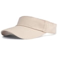 thumbnail image 2 of CIENVNSTG Mens Womens Solid Color Sports Sun Visor Adjustable Lightweight Outdoor Cap For Golf Tennis Daily Activities Beige, 2 of 3