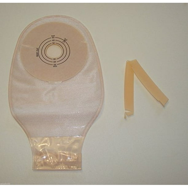 12 Open Drainable Colostomy Bag Pouch Ostomy Stoma and Clamps Max Cut