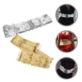 thumbnail image 2 of GOOHOCHY Cinturón ancho de lentejuelas para mujer, 2 unidades, elástico con purpurina brillante, para vestidos, bailes, decoración de fiestas de carnaval., 2 of 7