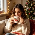 thumbnail image 3 of Christmas Ceramic Mugs Cute Xmas Coffee Cups with Santa Claus Reindeer Snowman Sleigh Handle Holiday Mug for Hot Beverages, 3 of 7