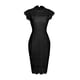 thumbnail image 1 of Mujeres temperamento cuello redondo Vintage lápiz vestido Sexy encaje ajustado cadera lápiz vestido Fridja  hjkh236, 1 of 6