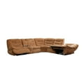 thumbnail image 2 of Emett Power Recliner Sectional Sofa, Cupholder, Orange Chenille 139in, 2 of 3