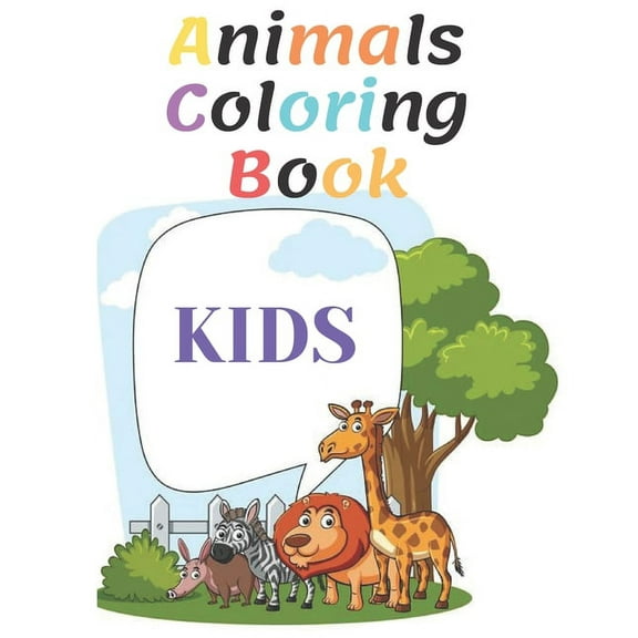 Animals Coloring Book : Coloring Pages for Animal Lovers,60 pages, 8 x 10 inches, (Paperback)