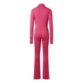 thumbnail image 4 of Sweatsuits For Women Set 2 Piece Outfits Sexy Long Sleeve Bodysuits Top Skinny Pants Sets Tracksuits Casual Pantsuit for Women Women's Suiting Basketball Pants for Women Baggy Cropped Pants Tracksuit, 4 of 7