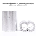 thumbnail image 4 of Doble Orificios Clip De Aluminio Plata Aluminio Crimpado Bucle Cable Virola Alambre Crimpado Manga Doble Orificios Cuerda De Alambre Virola Para Alambre Y Cuerda,28Pcs 8 Mm / 0.31 Pulgadas Advancent TO005652-05, 4 of 6