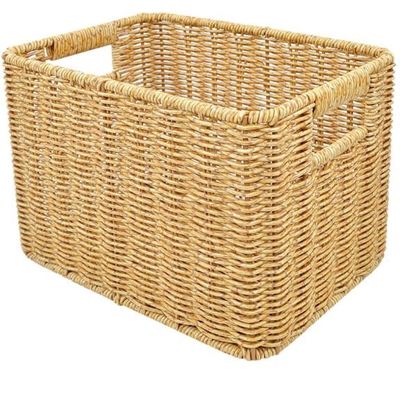 HOMEMAXS Woven Basket PP Bathroom Sundries Storage Rack 1Pcs 9.8X7.1X7.1in