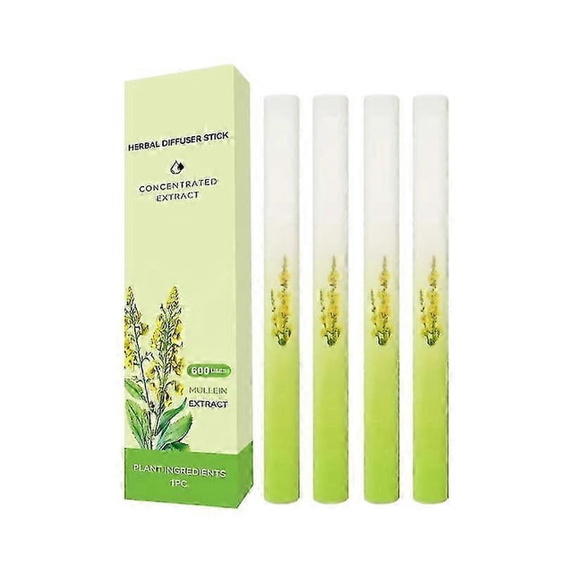 Difusor de hierbas de gordolobo (1-5 unidades) mejorado con extractos de gordolobo, tomillo y menta para limpiar los pulmones, mejorar la respiración y refrescar el ambiente bucal.