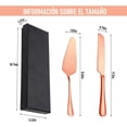 thumbnail image 3 of 2Pcs Juego de Cuchillos de Corte de Pastel de Acero Inoxidable, Set de Cuchillo para Pastel de Boda, Set de Acero Inoxidable para Servir Pastel de Boda Cumpleaños Fiestas y Eventos (Oro rosa), 3 of 4
