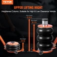 thumbnail image 5 of VEVOR Air Jack, 5 Ton/11000 lbs, 4-10 S Pneumatic Lifting Jack with Heightened Column & Adjustable Handle, Easy-to-Lift & Space-Saving Jack with Thick Rubber Pad, Fits for Sedan, SUV, Pickup Truck, 5 of 9