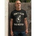 thumbnail image 2 of Halloween Don't Fear Reaper Creepy 4 20 Funny Unisex Men's T-shirt, M, Black, 2 of 6