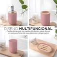 thumbnail image 4 of Accesorios de Baño 4 Piezas | Juego para Baño Moderno de Bambu | Juego de Accesorios de Plastico | Conjunto de 4 piezas para Baño, 4 of 5