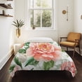thumbnail image 4 of Pink Peony Blossom Tapestry for Bedroom Wall Hanging Tapestry, Spring Botanical Floral Watercolor Ceiling Backdrop Tapestries Poster Blanket Wall Decor for Teens Room Living Room Dorm 51" x 59", 4 of 8