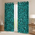 thumbnail image 2 of Feelyou Cheetah Leopard Print Black Out Curtains, Blue Bling Art Curtains Pack of 2 (42x63 Each), Chic Polka Dot Abstract Bedroom Curtains, Living Room Curtains Decor, 2 of 6