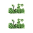 thumbnail image 1 of 2pcs 3.9 Inch Height Artificial Coconut Palm Plant for Aquarium Fish Tank Green, 1 of 8