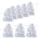 thumbnail image 1 of 50 Piezas Pequeñas Bolsas de Regalo de Organza Transparente Mini Bolsas de Joyería con Patrón de Ratán Plateado Bolsas de Organza con Cordón para Boda Fiesta Navidad, 1 of 4