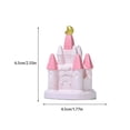 thumbnail image 3 of Wosthever Decoración de castillo, manualidades de cuento de hadas rosa, casa de muñecas, jardinería, decoración del hogar, paisaje, adornos Artesanía Castillo de la luna, 3 of 6
