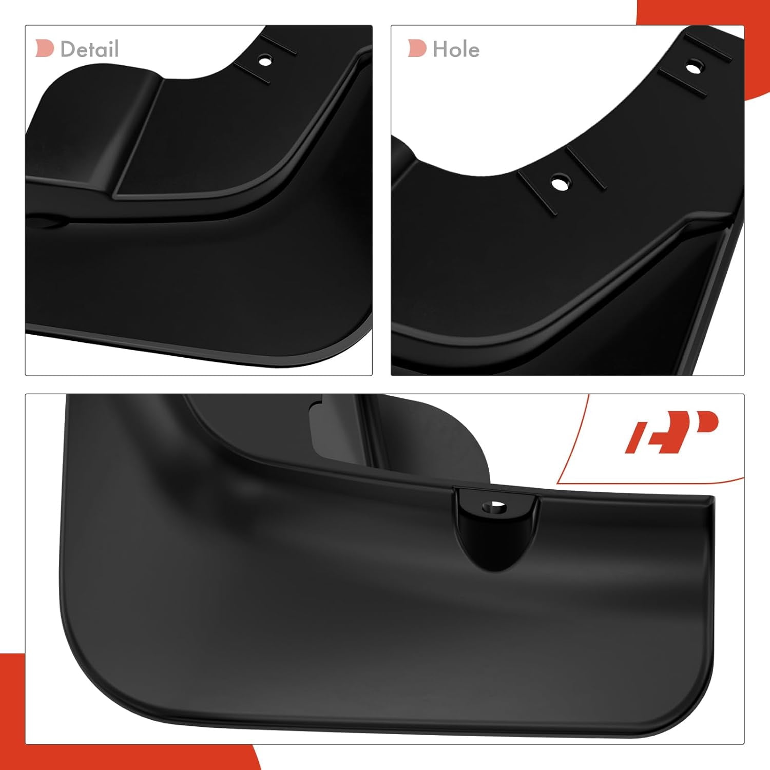A-Premium Set of 4PCS Mud Flaps Splash Guards Mudflaps Mudguards with Hardware Kits Compatible with Lincoln Nautilus 2024 2025, Front & Rear (Driver and Passenger Side)
