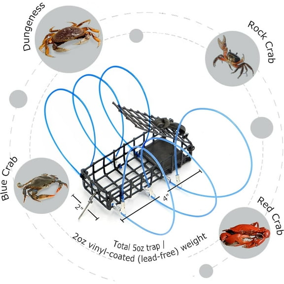 Heavy Surf 6- Crab Trap for Fishing Poles