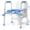 Light Blue, variant on Padded Toilet Seat Riser for Seniors FSA/HSA Eligible, Adjustable Safety Frame Raised Toilet Seat with Handles, Heavy Duty Bariatric Recovery Elderly Assistance Products, Fits Round & Elongated