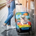 thumbnail image 3 of Hello Summer Samoyed Pool Day on Watermelon Float Travel Luggage Cover Siberian Sammy Dog Lover Suitcase Dust Protective Decor - 13008, 3 of 5