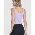 thumbnail image 5 of Real Essentials 5 Pack: Women’s Square Neck Ribbed Crop Tank Tops – Racerback Workout, Gym & Casual Shirts, 5 of 8
