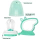 thumbnail image 2 of Alimentador de alimentos para bebés, paquete de 2 chupetes de frutas para la dentición del bebé, mordedor de silicona de grado alimenticio para niños pequeños y niños, suave y seguro sin BPA, verde/ro Namotu YZY962, 2 of 7