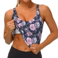 thumbnail image 4 of Lsque Flowers Printed Women'S Sports Bra, Compression, Moisture Wicking, High-Impact Sports Bra For Women,Supportive sports bra-Large, 4 of 9