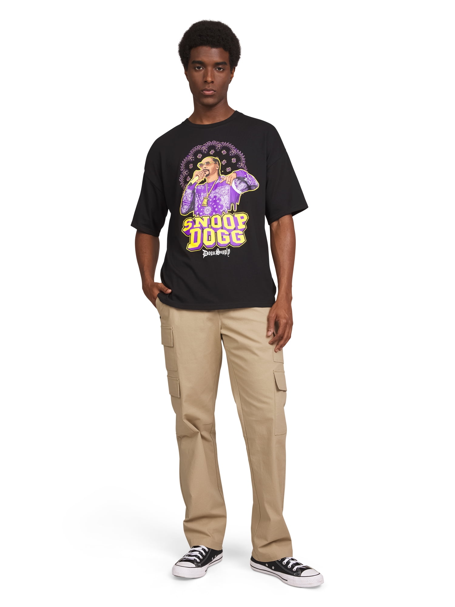 Dogg Supply by Snoop Dogg Men's and Women's Pull-On Ripstop Cargo Pants with Pockets, Sizes XS-3XL