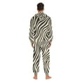 thumbnail image 4 of FORMRS Onesies Pajama for Adults Unisex Hoodie Winter Jumpsuit One Piece Sleepwear, Sizes S-2XL, Black Lines, 4 of 7