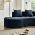 thumbnail image 2 of Modern Curved Velvet 5-Seater Sofa 109"*40.55"*26.77" for Living Room, Comfortable and Stylish, 2 of 9