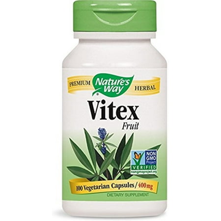 Nature's Way Vitex Fruit Capsules, 400 mg 100 ea (Best Fruits For Male Fertility)