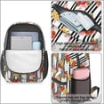 thumbnail image 4 of Pioneer Flower Floral Print Pattern 17" School Backpacks for Teens,Waterproof Oxford Fabric,S-Shape Padded Straps for School,Travel,Hiking,Camping, 4 of 5