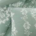 thumbnail image 5 of My Texas House Caroline 3-Piece Green Floral Slub Comforter Set, King, 5 of 5