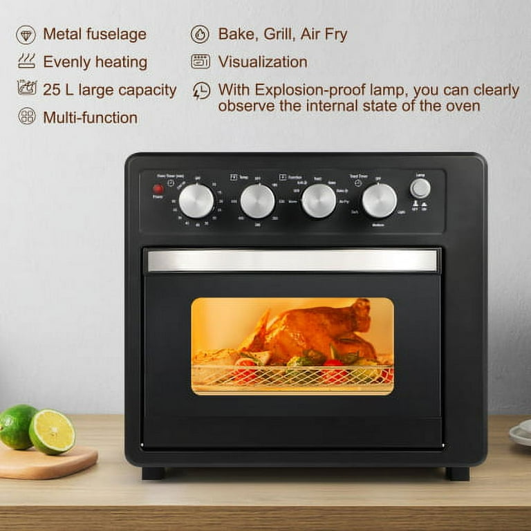 Toaster Oven 25L Large Capacit, Multi-function Stainless Steel