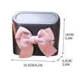 thumbnail image 2 of AuroraX Mini Car Trash Can with Lid Hanging Pink Stylish 1.1L Trash Can with Bow for Car Door Plastic Art Deco Garbage Bin for Compact Spaces, 2 of 6