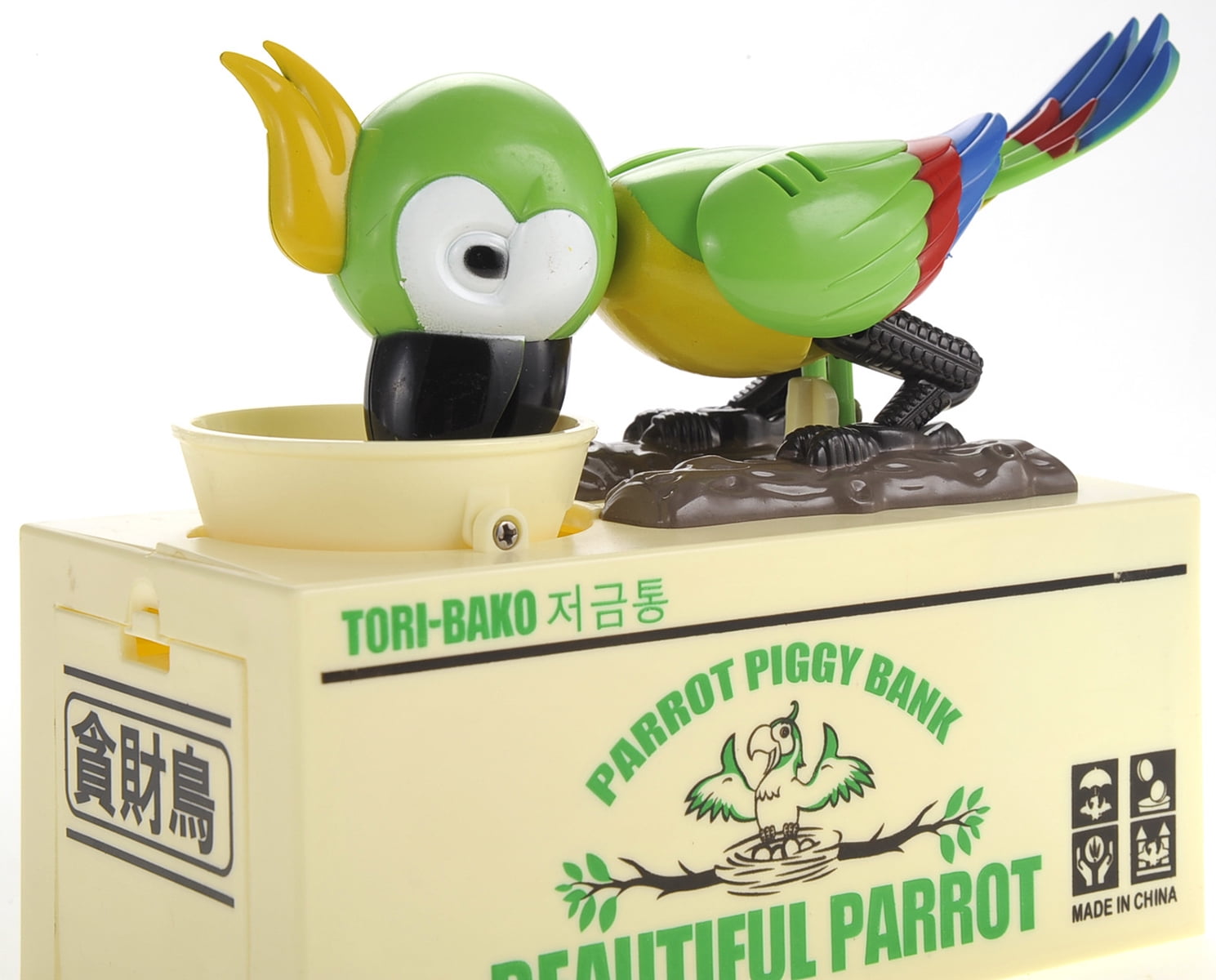 PlayWorld PennyPincher Parrot Coin Bank - Green