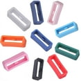 thumbnail image 2 of Silicone Rubber Keeper Holder Loop Watch Band Rings Color Combination Retainer 16 18 20 22 24 26mm Belt Buckle Watch Accessories style 3-8pcs 16mm, 2 of 6