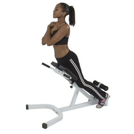 Zimtown Roman Chair Back Extensions Machine, Adjustable 45° Hyperextension Bench Workout, for AB Abdominal Strengthen Training Exercise, Max Load Capacity