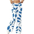 thumbnail image 2 of Women's Plus Size Wide Leg Flare Leggings High Waisted Stretch Casual Pants, 2 of 7