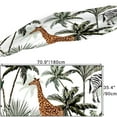 thumbnail image 2 of GZHJMY Women Girls Long Silk Scarf, Tropical Style Plants and Giraffes Summer Lightweight Shawl, Outdoor Floral Large Wrap 71X35 Inch, 2 of 5