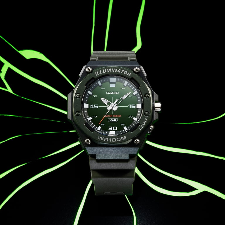 Casio Heavy Duty Men's Analog 3-Hands Sports Watch, Green