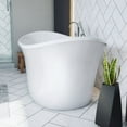 thumbnail image 3 of Dreamline BTMO6032WFXXC00 Montego 60" Free Standing Acrylic Soaking Tub - White, 3 of 12