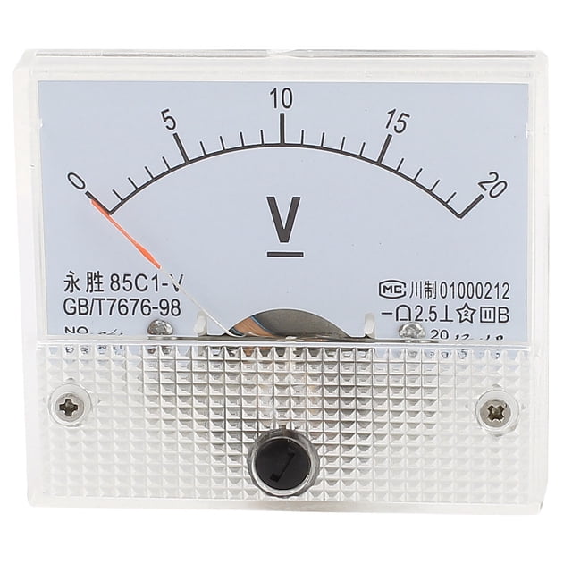 Unique Bargains 85C1-V Panel DC Volt Meter Analog Gauge Voltmeter 0-20V