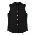 thumbnail image 4 of Ashirexll Summer Tops for Women Summer Stand Collar Sleeveless Casual Shirt with Pockets Top for Spring, 4 of 7