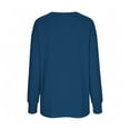 thumbnail image 5 of Soft Long Sleeve Workout Tops for Women Crew Neck Thumb Holes Golf Running Hiking Athletic Oversize Shirts (XL, Blue), 5 of 5